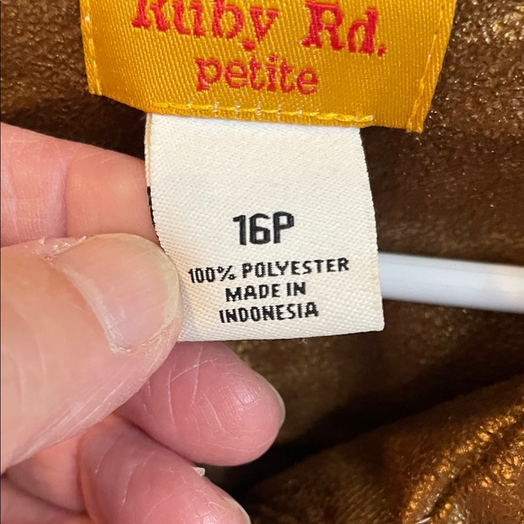 Ruby Rd. Copper Leather Jacket - Picture 7 of 7